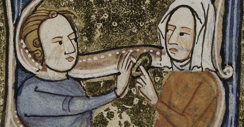 Zaślubiny na średniowiecznej miniaturze.