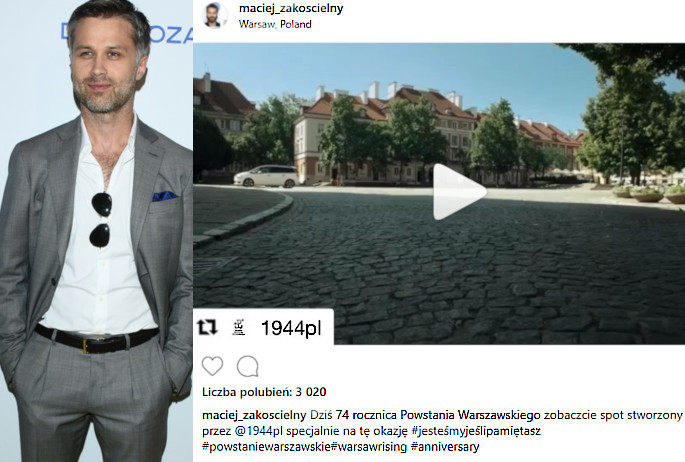 Maciej Zakościelny na Instagramie