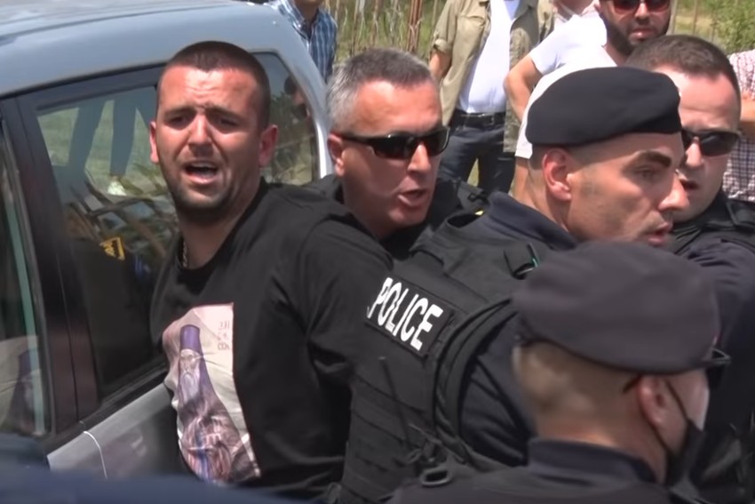 Hapšenje Rista Jovanovića na Gazimestanu