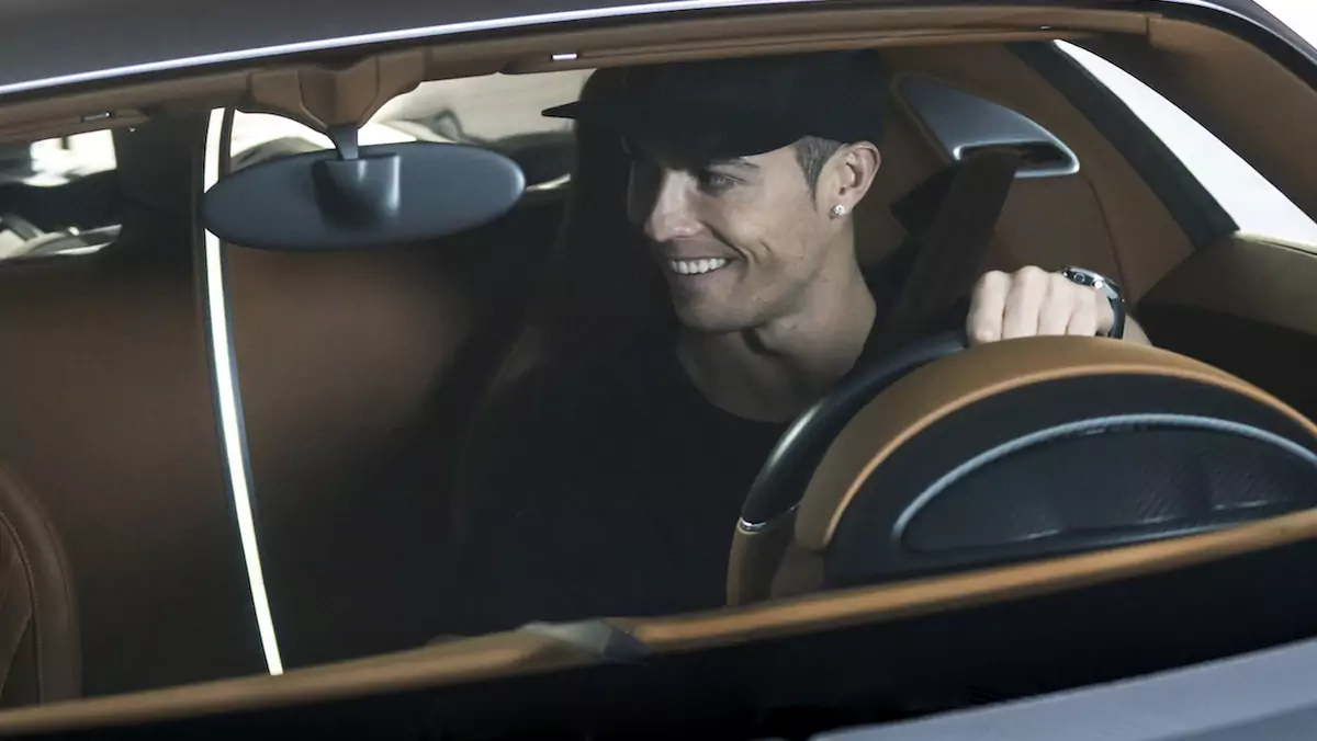 Cristiano Ronaldo i Bugatti Chiron