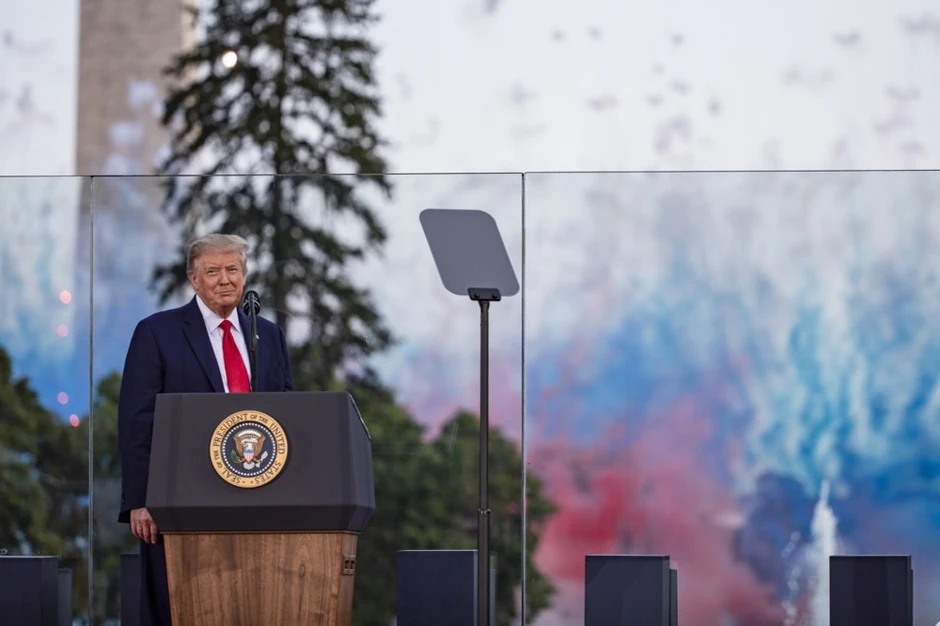 Donald Tramp na proslavi Dana nezavisnosti u Vašingtonu 4. jula 2020.