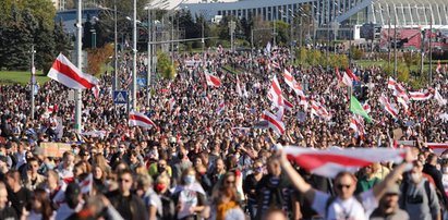 Tysiące ludzi na białoruskich ulicach. Są kolejne zatrzymania