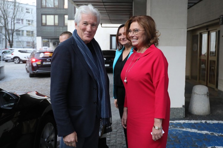 Richard Gere podczas wizyty w polskim Sejmie