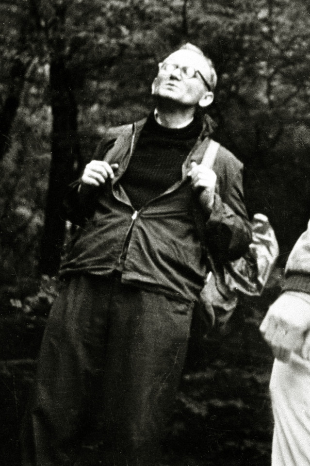 Karol Wojtyła podczas wycieczki w Tatrach, lata 50. XX w.