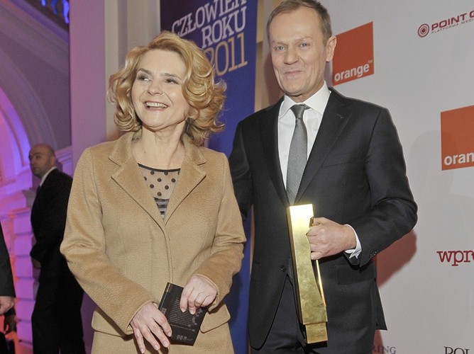 Oboje państwo Tuskowie prezentowali się nienagannie