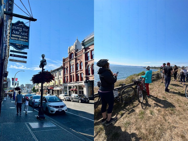 Strolling through Victoria, which is located on the southern tip of Vancouver Island, was a breeze.The streets were extremely accessible by foot or by bike, and there were wide bike lanes everywhere I went.