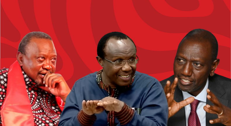 A collage of former President Uhuru Kenyatta, David Ndii, and President William Ruto