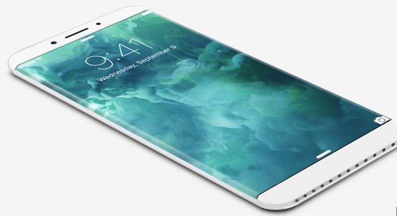 A concept of the iPhone 8's curved screen.