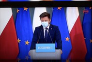 Michał Dworczyk na konferencji prasowej