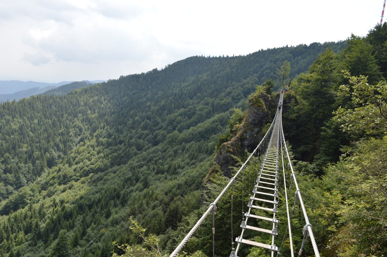 Most linowy na szlaku via ferrata