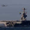 Američki nosač aviona "Džerald Ford" na putu za pomorsku stanicu Norfolk kod Fort Monroa, Virdžinija, 16. maja