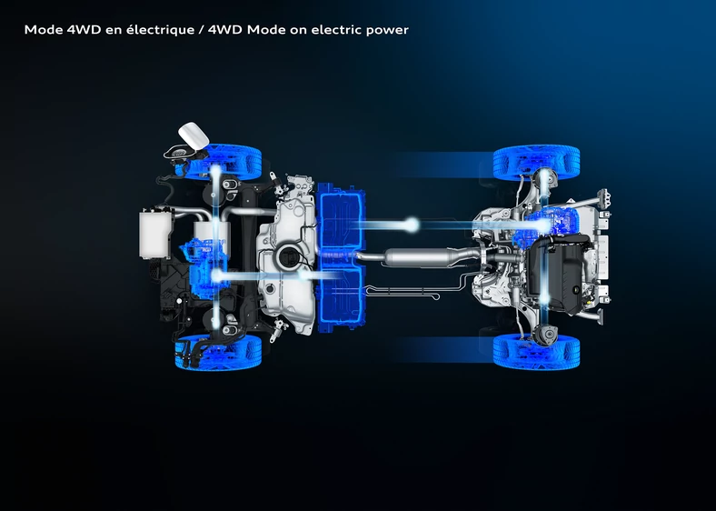 Napęd na cztery koła w Peugeot 3008. Za tylną oś odpowiada silnik elektryczny