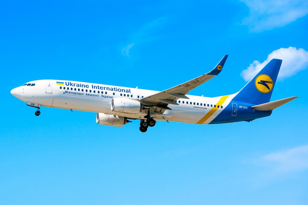 Samolot ukraińskiej linii lotniczej Ukraine International