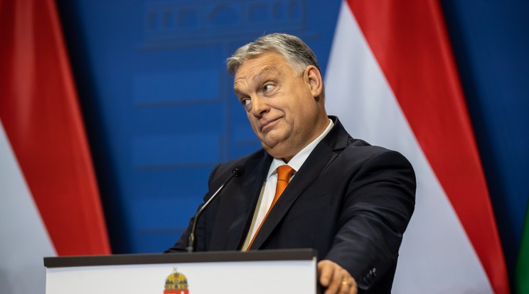 A korábbi képen Orbán Viktor a nemzetközi sajtótájékoztatóján / Fotó: Zsolnai Péter