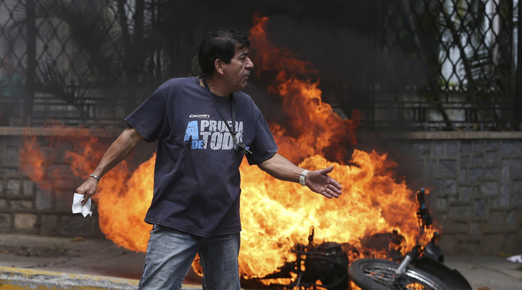 Elfajult a tüntetés Venezuelában  Fotó:MTI