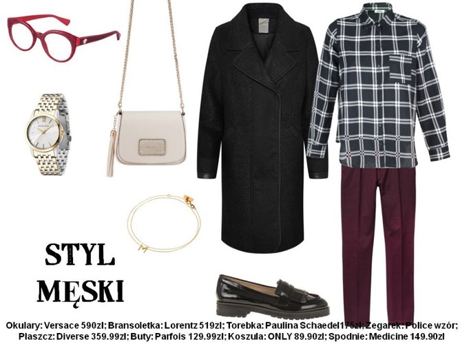 Jesienna STYLIZACJA z płaszczem w męskim stylu