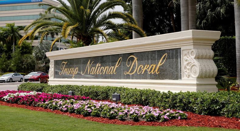 FILE PHOTO: The Trump National Doral golf resort is shown in Doral, Florida, U.S., March 18, 2019. Picture taken March 18, 2019.  REUTERS/Joe Skipper/File Photo