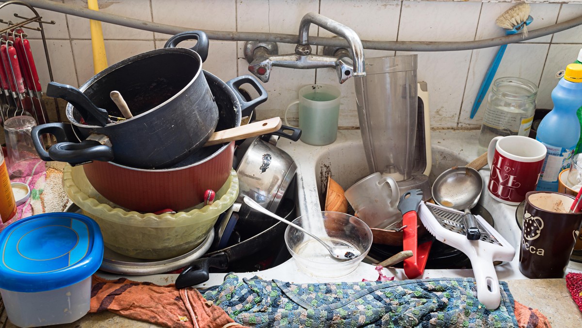 Messy Dirty Kitchen