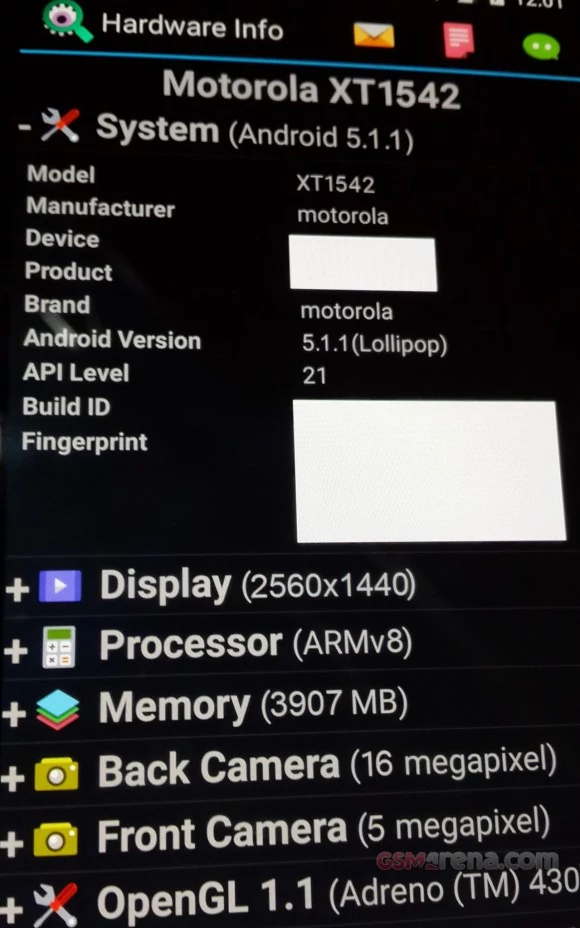 Moto X 2015 ukrywa się pod nazwą kodową XT1542