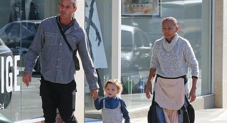 Gavin Rossdale spotted with son and older nanny