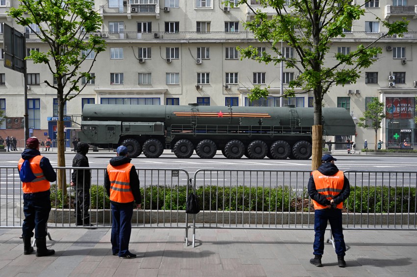 Pripreme za Dan pobede u Moskvi - lanser balističkih projektila "jars RS-24"