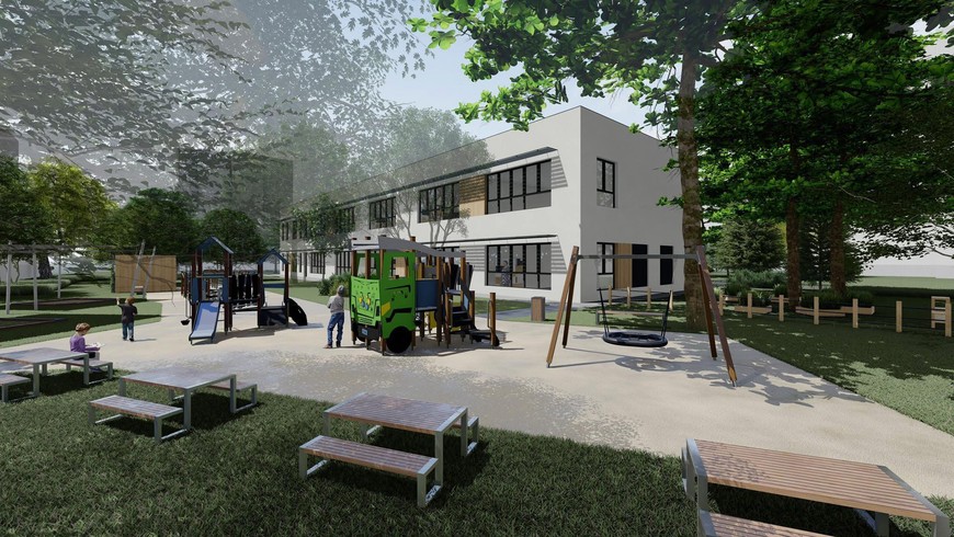 Przedszkole przy Rogowskiej będzie miało interesujące place zabaw dla dzieci