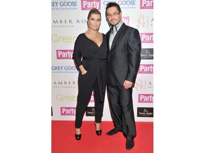 Gwiazdy na 4 urodzinach magazynu 'Party': Katarzyna Skrzynecka i Maricn Łopucki.