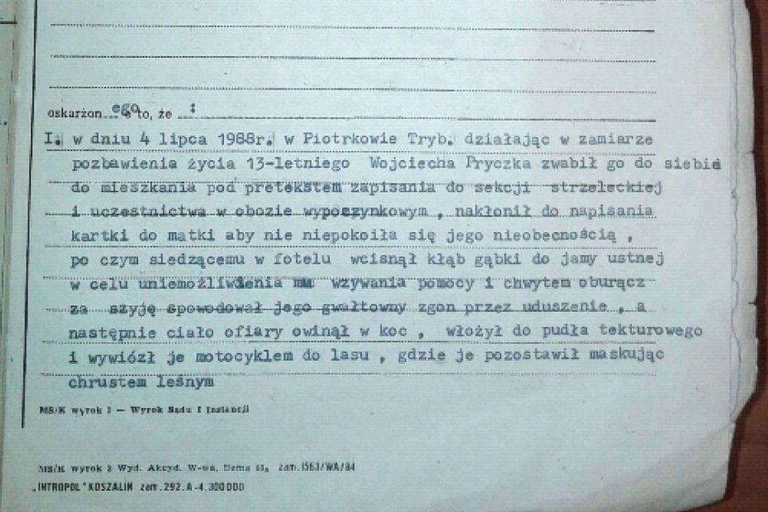 Trynkiewicz został skazany na karę śmierci, ale zmiana ustawy spowodowała, że zamieniono ją na 25 lat pozbawienia wolności