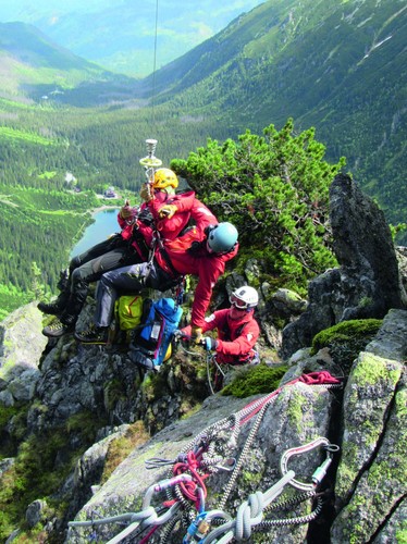 Ratownicy TOPR na Kazalnicy Cubryńskiej / fot. Andrzej Marasek