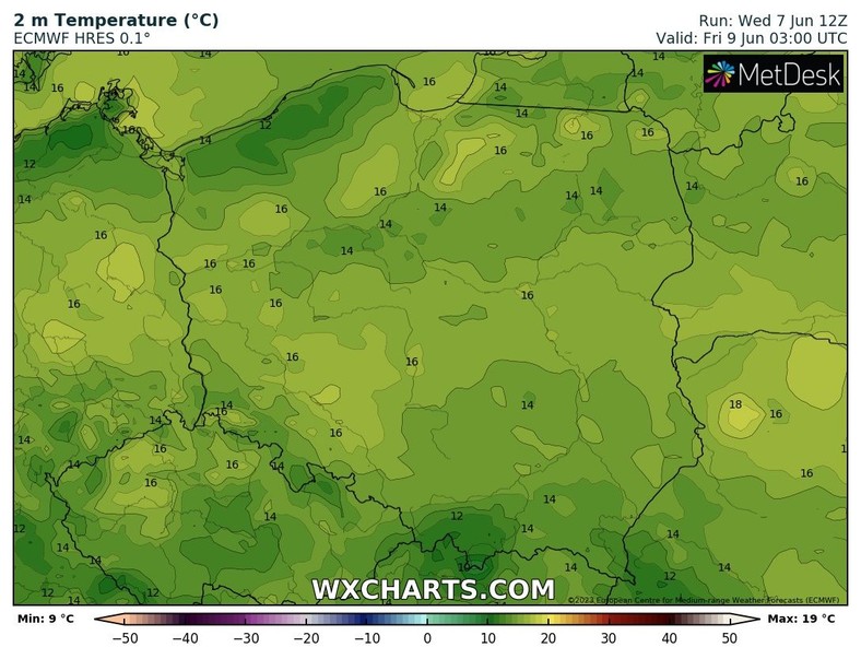 Temperatura w nocy obniży się do 14-16 st. C