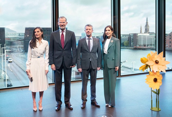 Danski prestolonaslednik Frederik, danska princeza Meri sa španskom kraljicom Leticijom i kraljem Felipeom VI