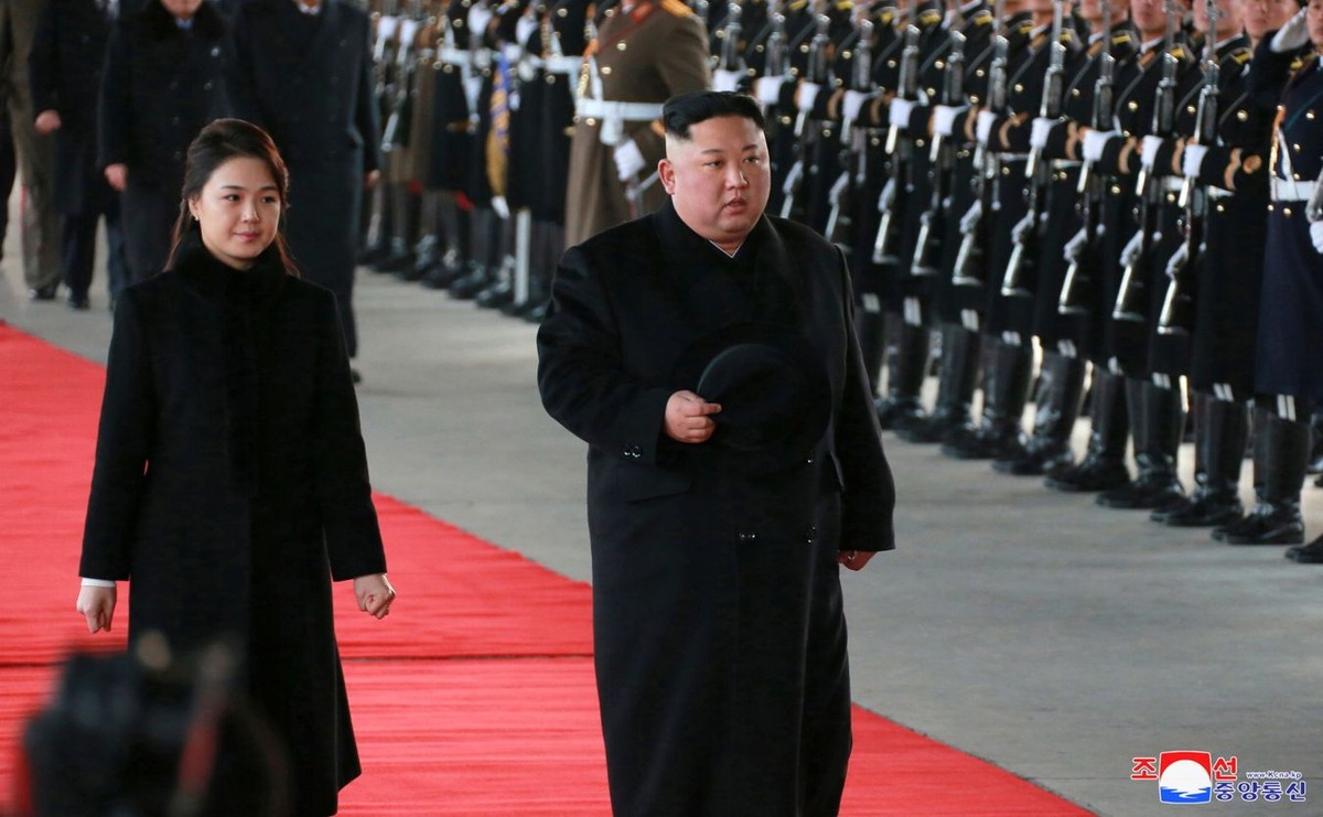 Kim Dzong Un z małżonką