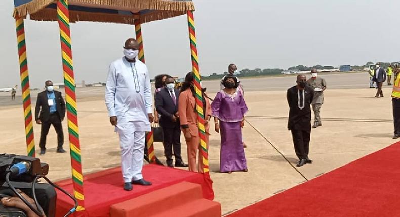 Liberia President George Weah arrives in Ghana for Akufo-Addo’s inauguration 