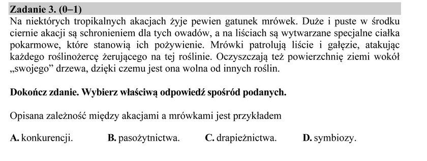 Egzamin gimnazjalny 2016: Część przyrodnicza pytania i odpowiedzi 