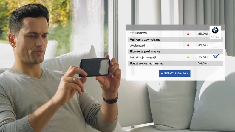 Aplikacja BMW Connected - decydujesz o zakresie napraw i akceptujesz kosztorys