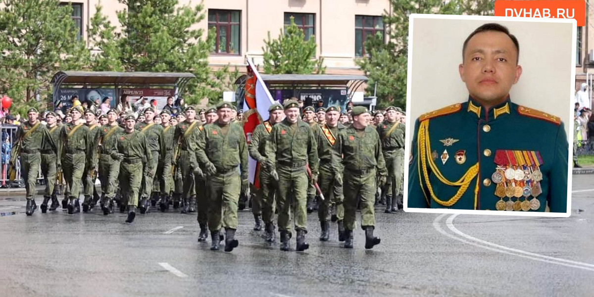 W Chabarowsku paradę poprowadził "Rzeźnik z Buczy", czyli pułkownik Azatbek Omurbekow.