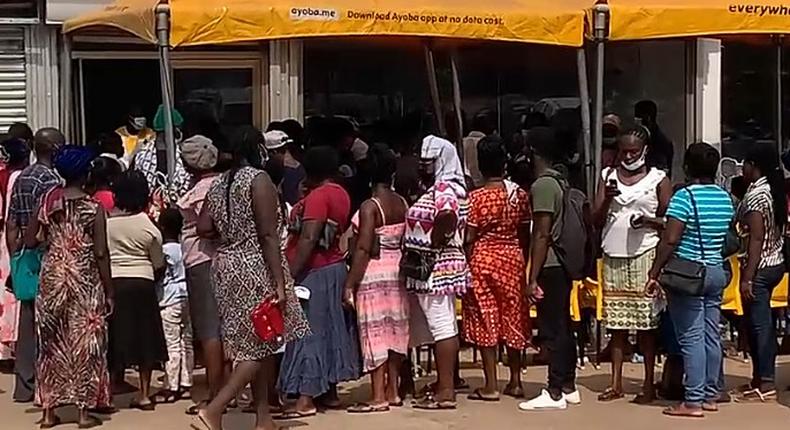 Ghanaians queue for SIM registration