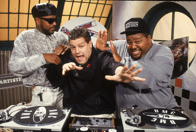 Ed Lover, Ted Demme i Andre Brown na planie "Yo! MTV Raps"