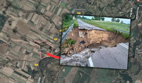 Groźne zdarzenie przy granicy polsko-białoruskiej. Wpadłyby tu dwa auta