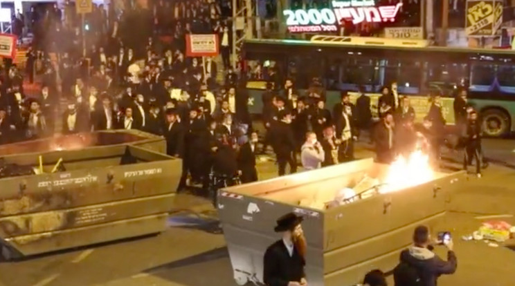 Ortodox zsidók tüntettek Jeruzsálemben / Fotó: YouTube