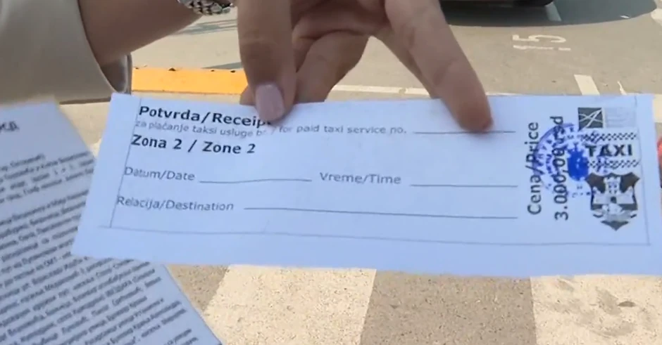 Taksi vaučer sa fiksnom cenom vožnje od aerodroma do različitih delova grada