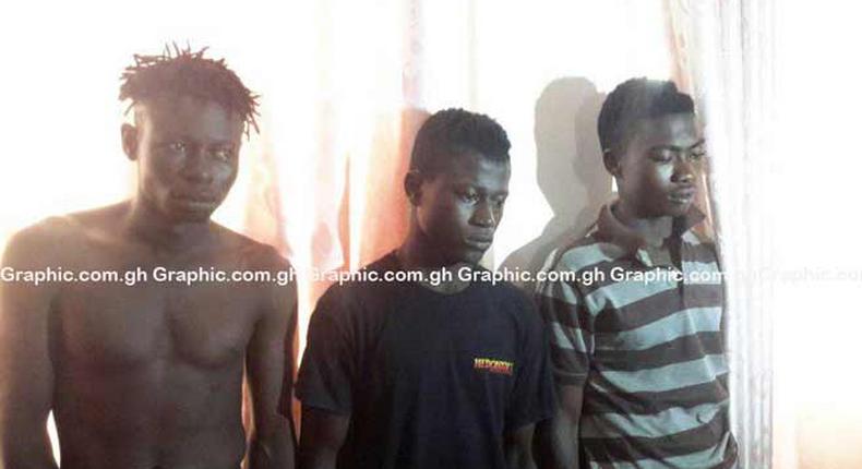 The suspects are Mohammed Sulley, 18; Abubakar Saddick Awudu, 19; and Ibrahim Issah, 19