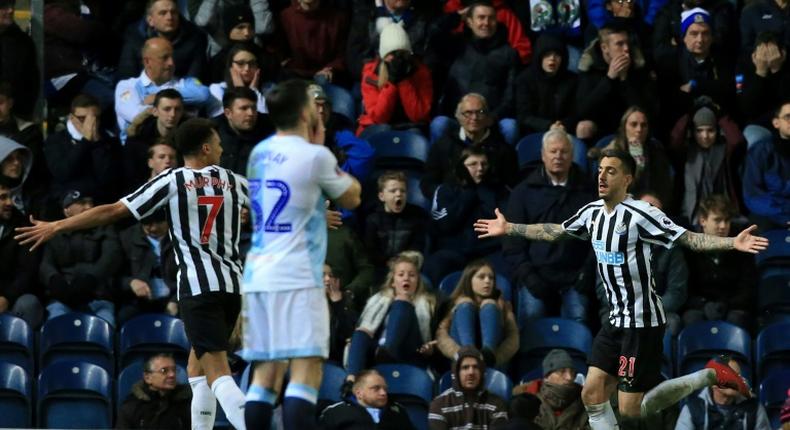 Newcastle's Joselu scored his side's crucial third goal at Blackburn