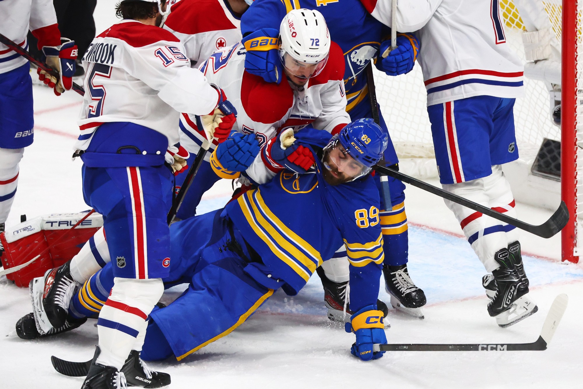 Zápas play-off NHL: Buffalo Sabres - Montreal Canadiens. 