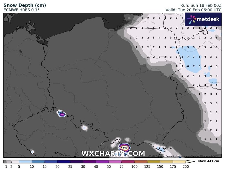 Na północnym wschodzie  w poniedziałek sypnie śniegiem