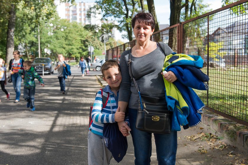 Barbara Herman (53 l.) z wnukiem Michałem (6 l.) z Katowic