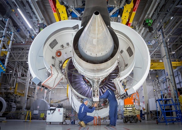 An Airbus A330-800neo engine 