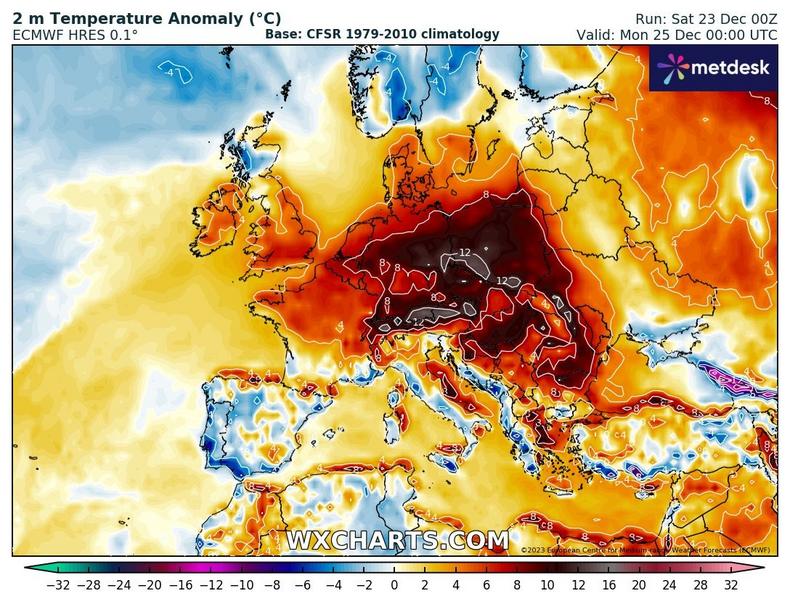 Do Europy napływa nietypowo ciepłe powietrze