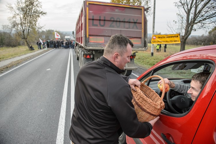 Protest sadowników na Lubelszczyźnie
