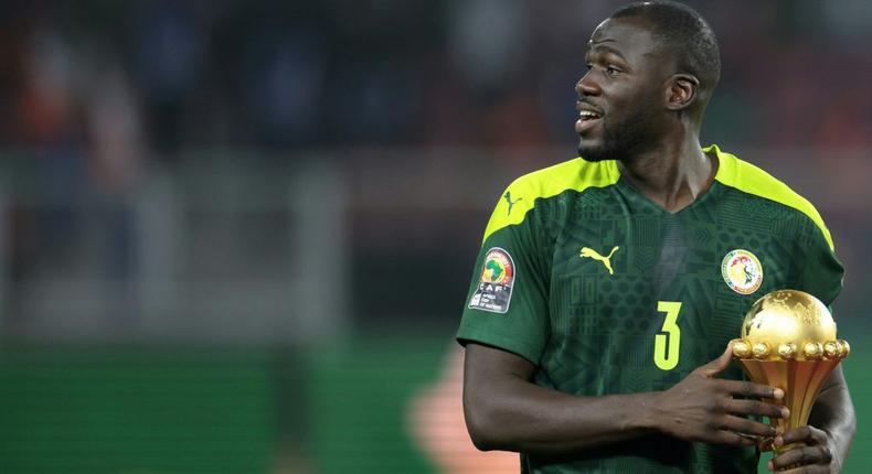 Kalidou Koulibaly returned to Naples this week a champion of Africa Creator: Kenzo TRIBOUILLARD